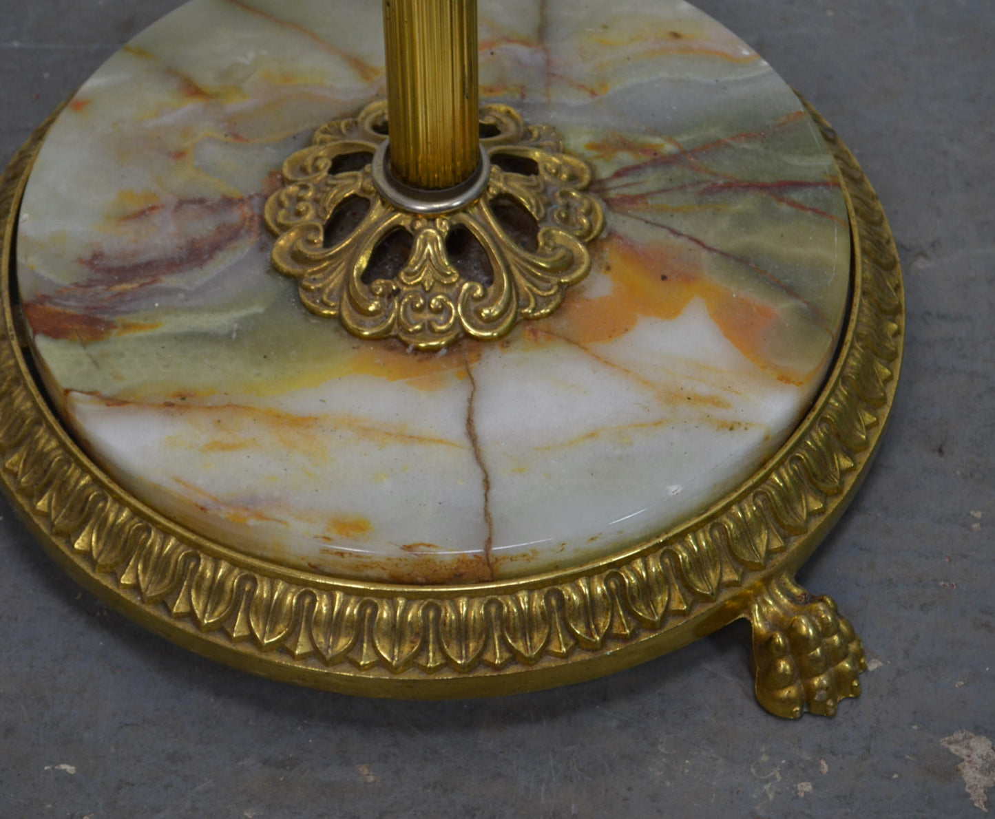 Antique Style Onyx Floor Lamp