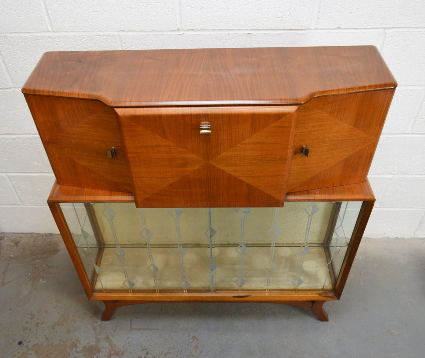Vintage Walnut Drinks Cabinet