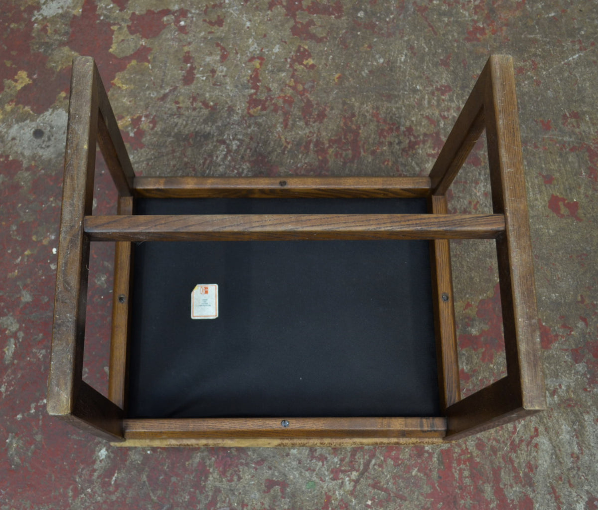 G Plan Quadrille Mid-Century Teak & Faux Leather Stool