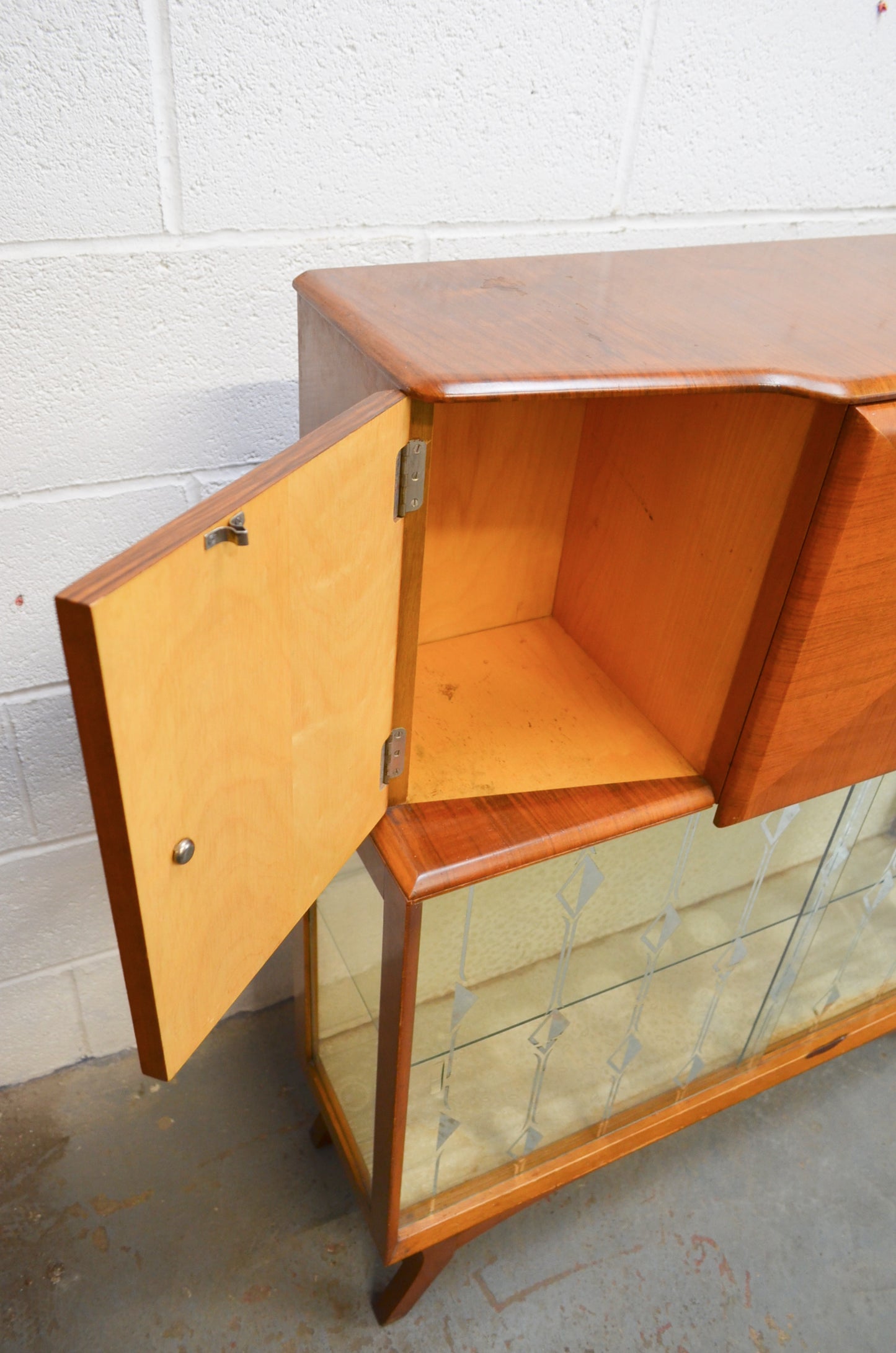 Vintage Walnut Drinks Cabinet