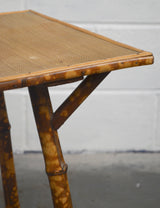 (Reserved) Antique Bamboo Side Table