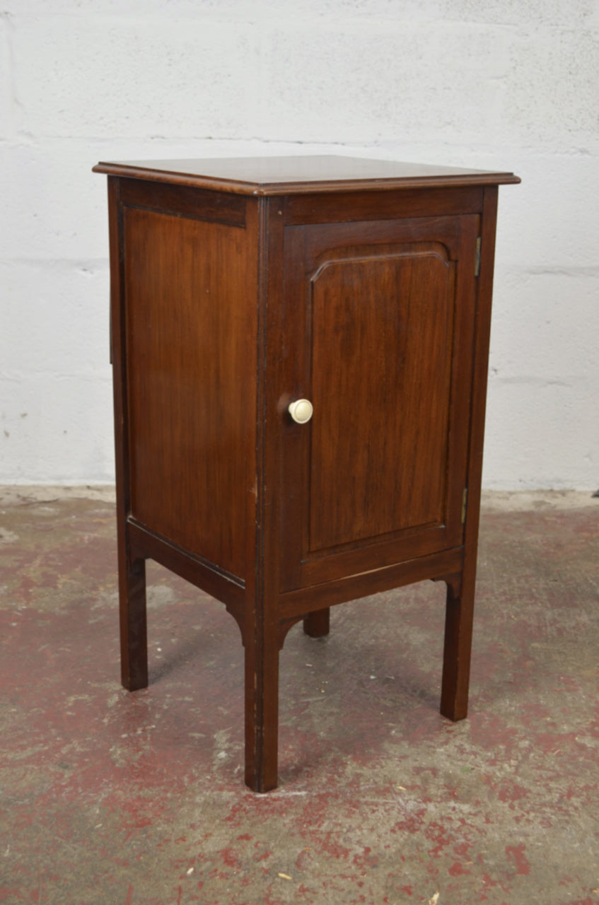 An Edwardian Mahogany Bedside Cabinet