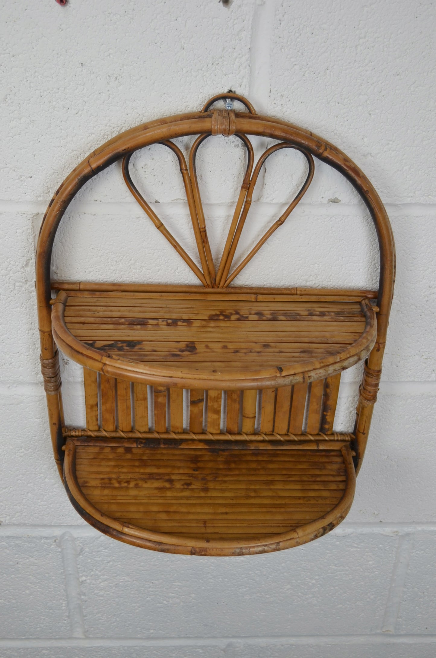 Vintage Bamboo Wall Shelf