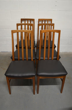 A Set Of Six Of Vintage Dining Chairs