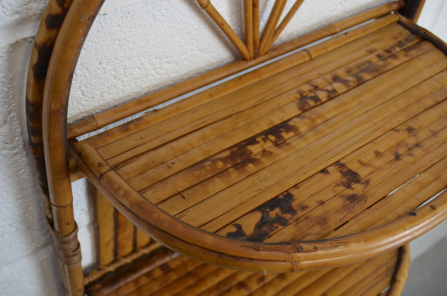 Vintage Bamboo Wall Shelf