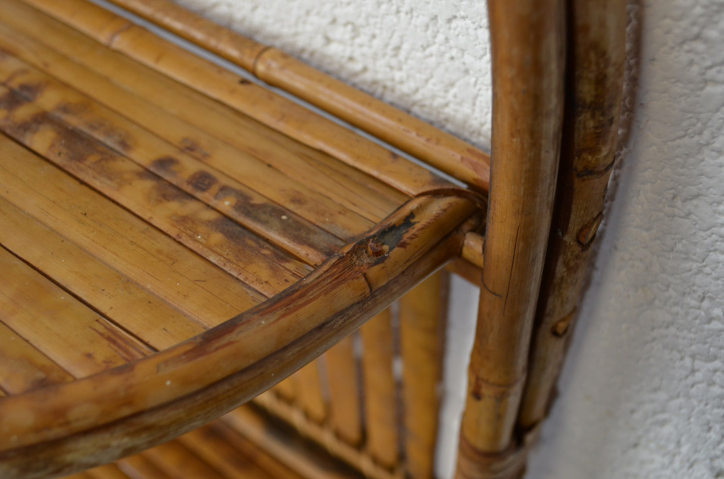 Vintage Bamboo Wall Shelf