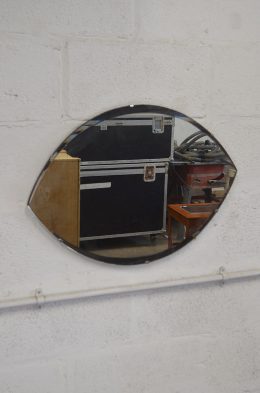 Vintage Art Deco Oval Wall Mirror