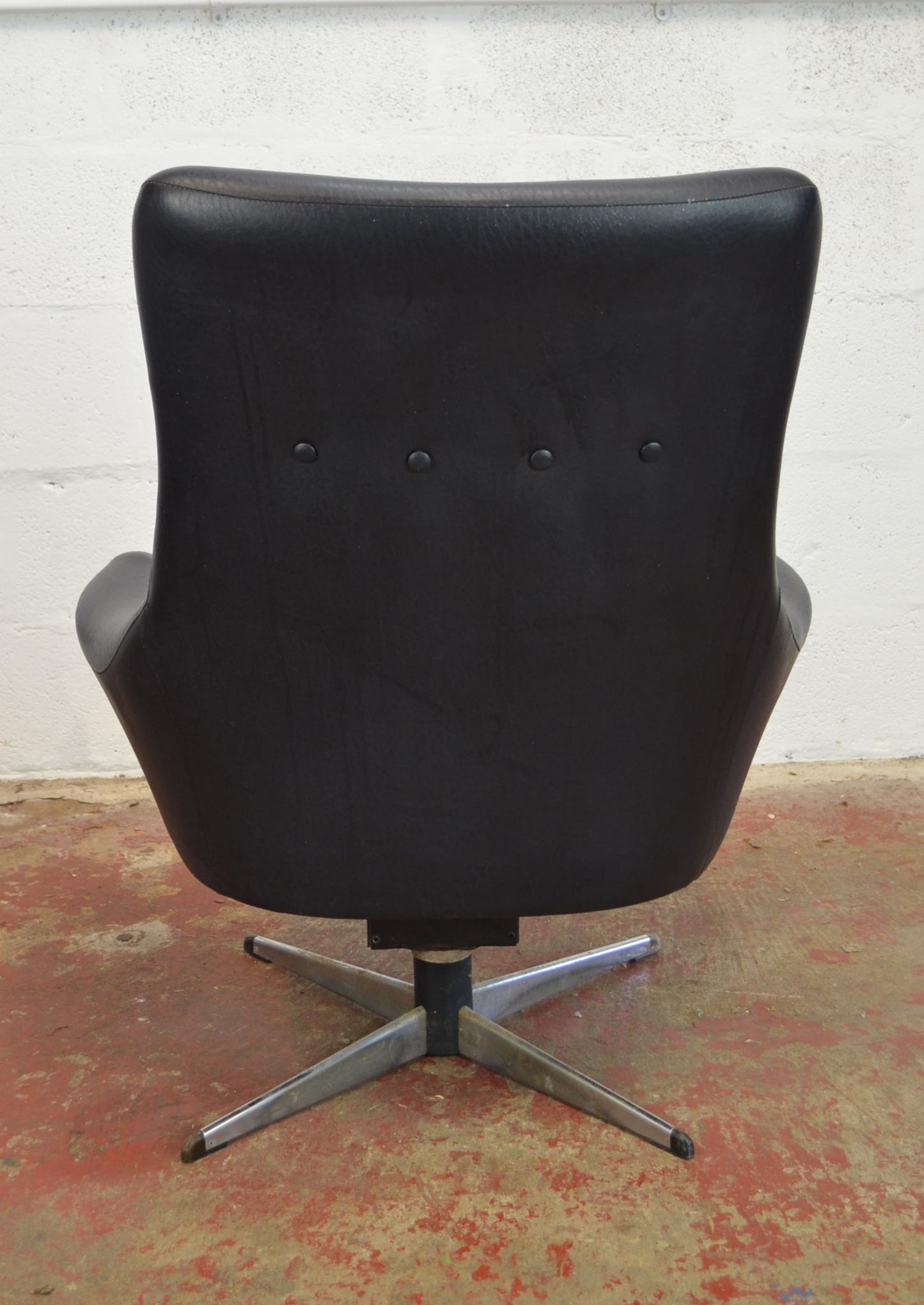 A Vintage Mid 20th Century Danish Swivel Lounge Armchair (pair available)