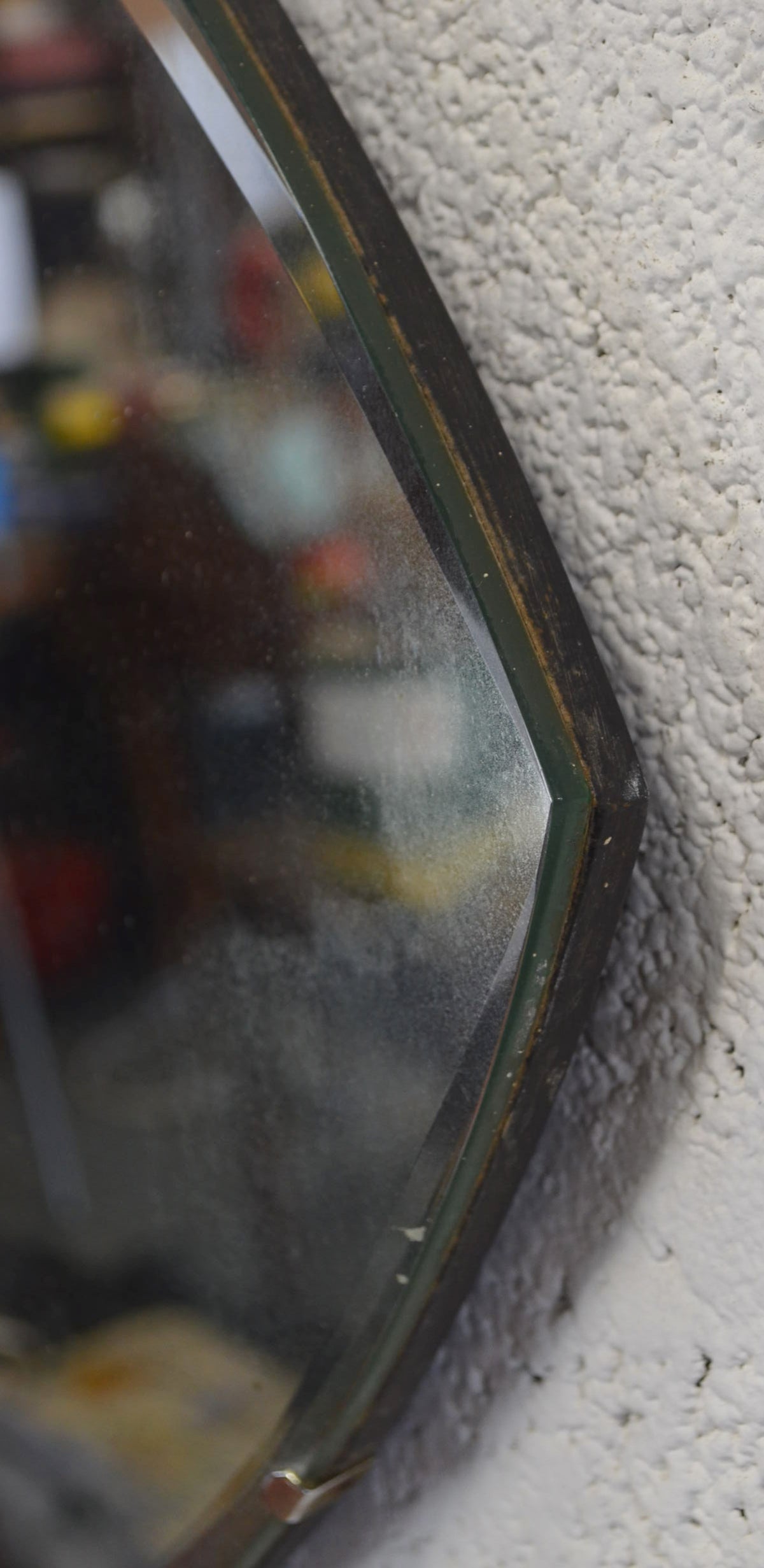Vintage Art Deco Oval Wall Mirror