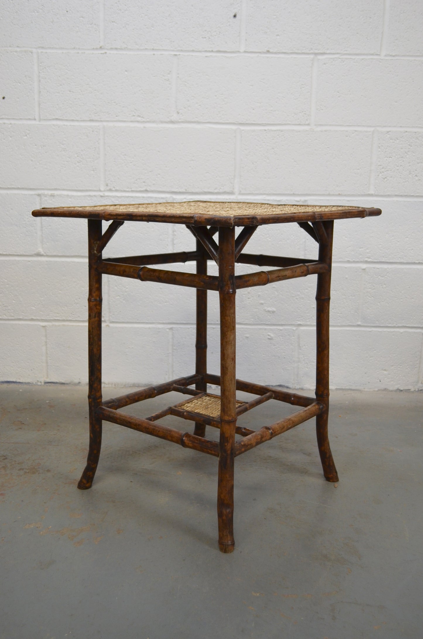 Antique Bamboo Side Table