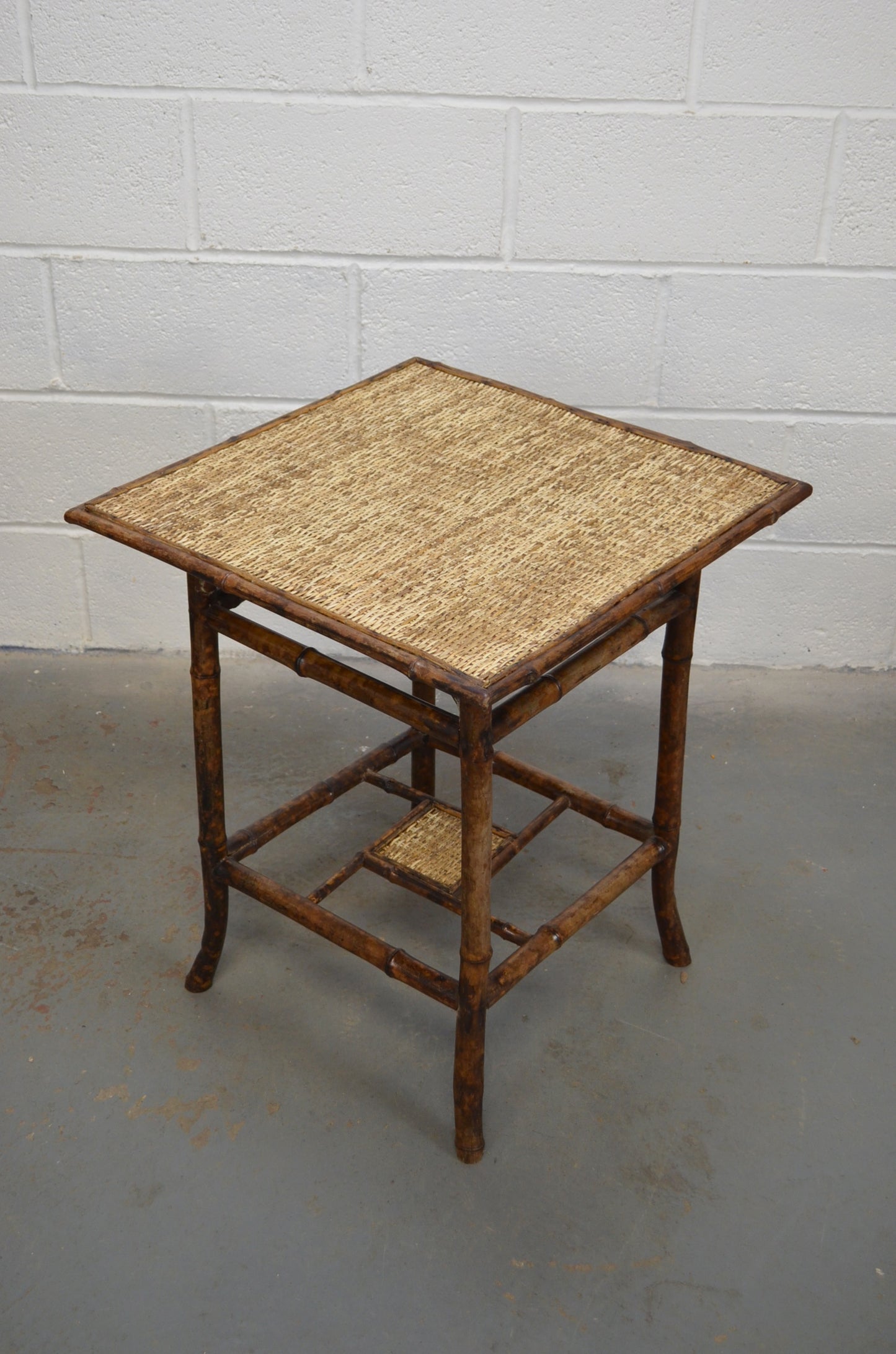 Antique Bamboo Side Table