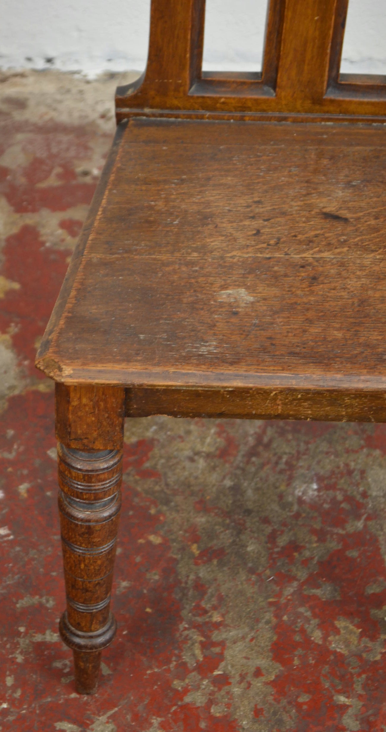 Antique Gothic Revival Oak Hall Chair
