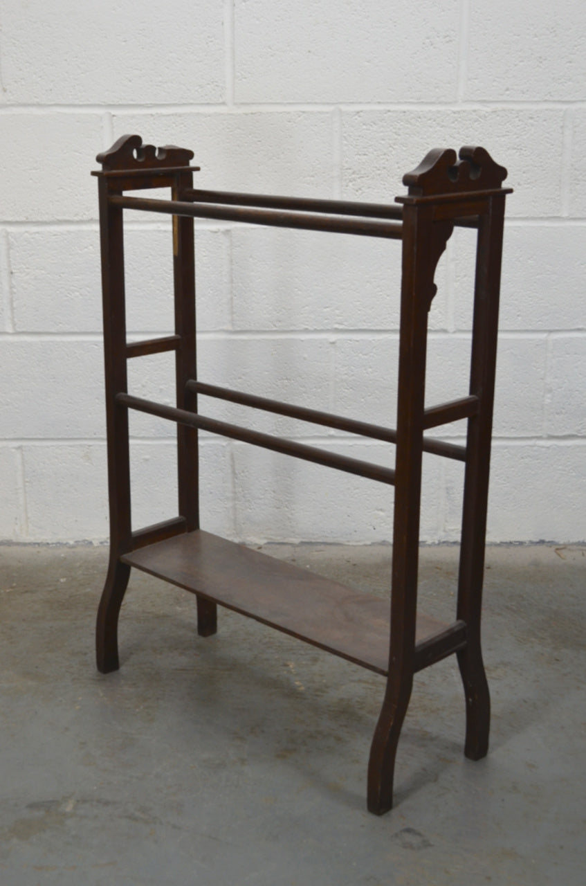 Antique Towel Rail - Mahogany