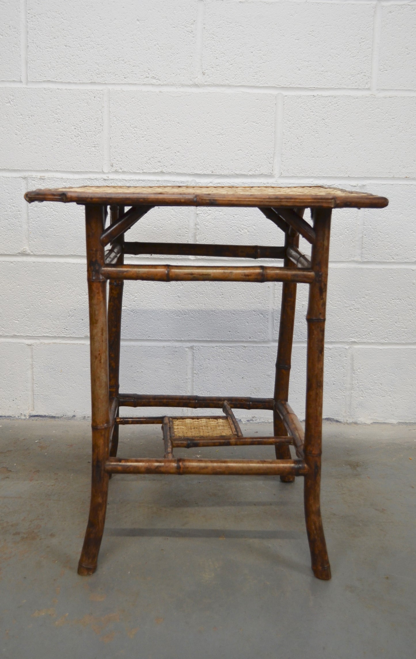 Antique Bamboo Side Table