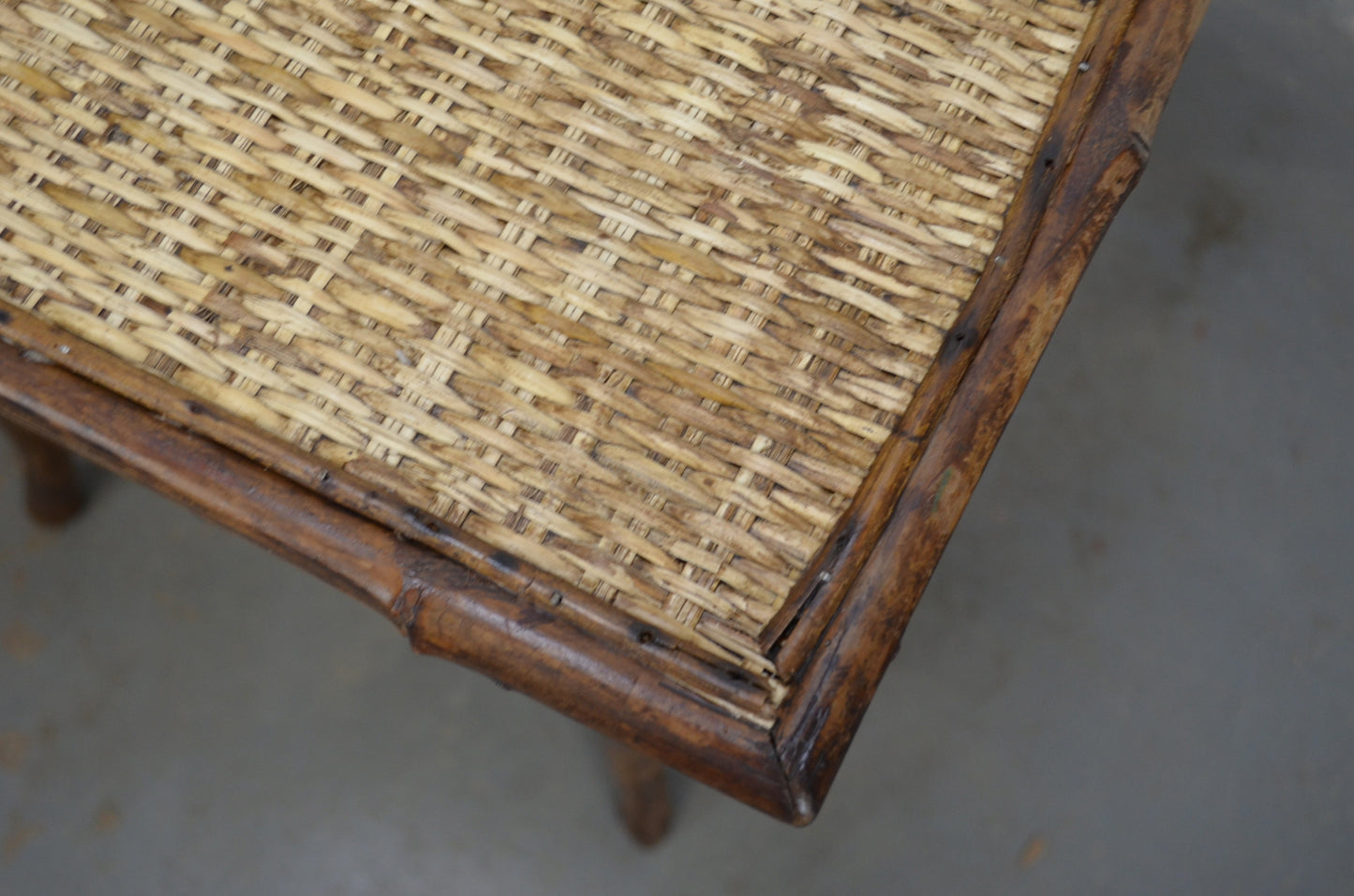 Antique Bamboo Side Table