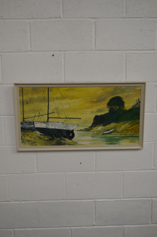 Mid Century Seascape Painting