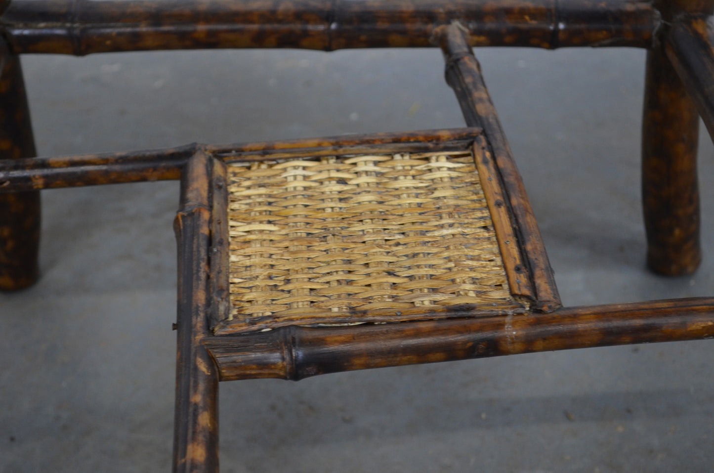 Antique Bamboo Side Table
