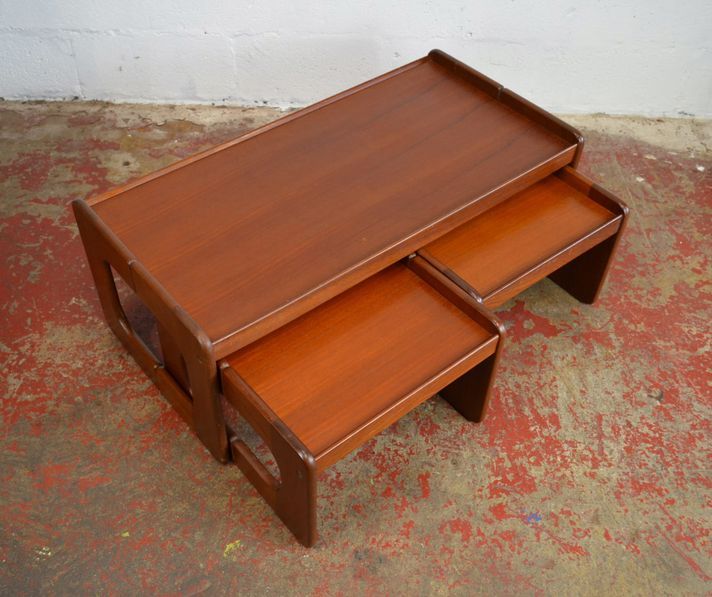 A Vintage Mid Century Nest Of Coffee Tables