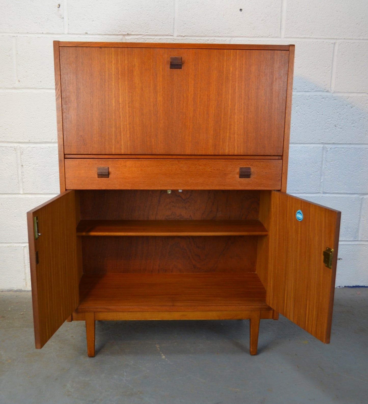 Vintage Teak Cocktail Cabinet by Nathan