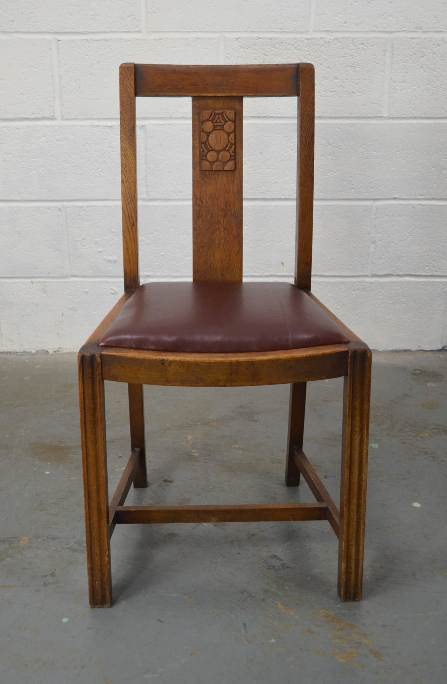 A Set Of Four Vintage Arts & Crafts Style Dining Chairs (SAVE)