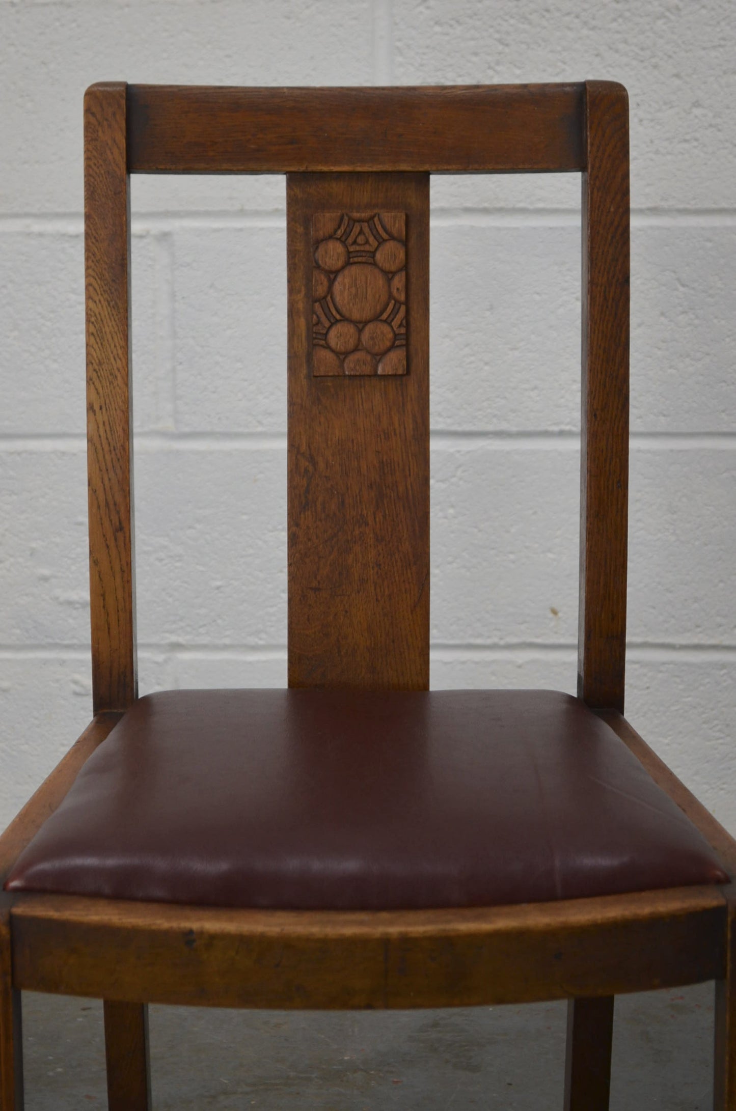 A Set Of Four Vintage Arts & Crafts Style Dining Chairs (SAVE)