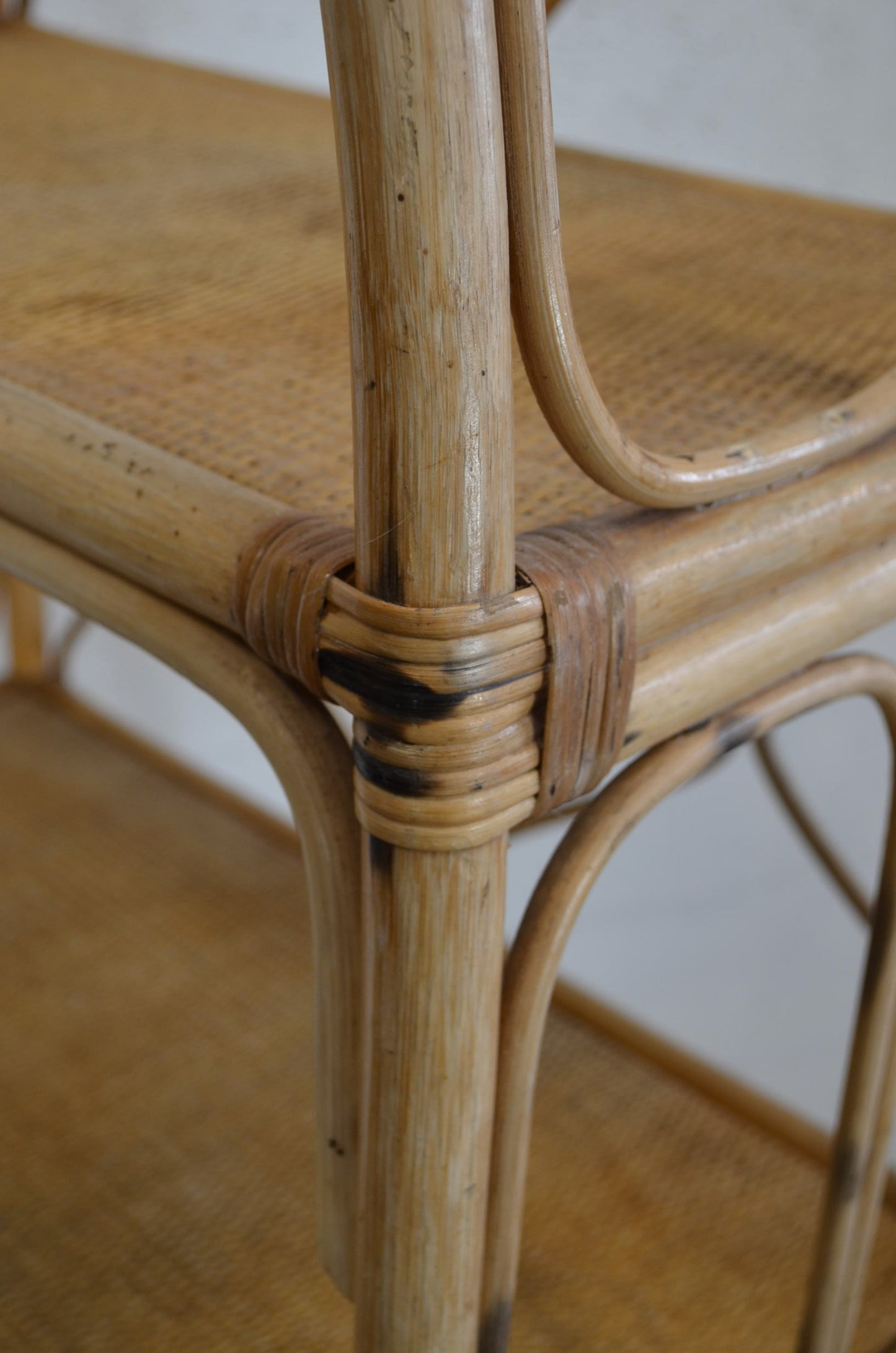 Vintage Bamboo Rattan Bookshelf