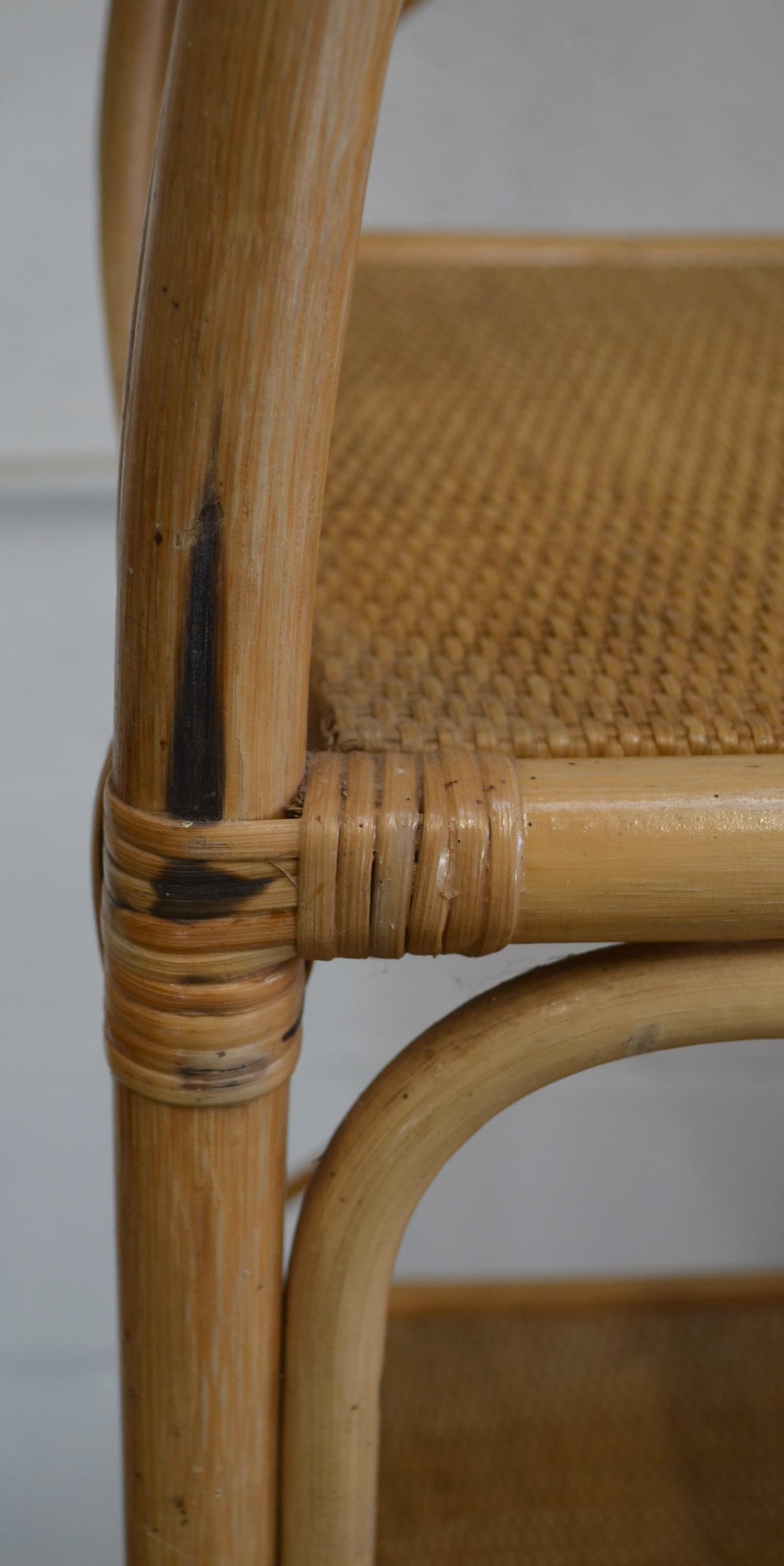 Vintage Bamboo Rattan Bookshelf