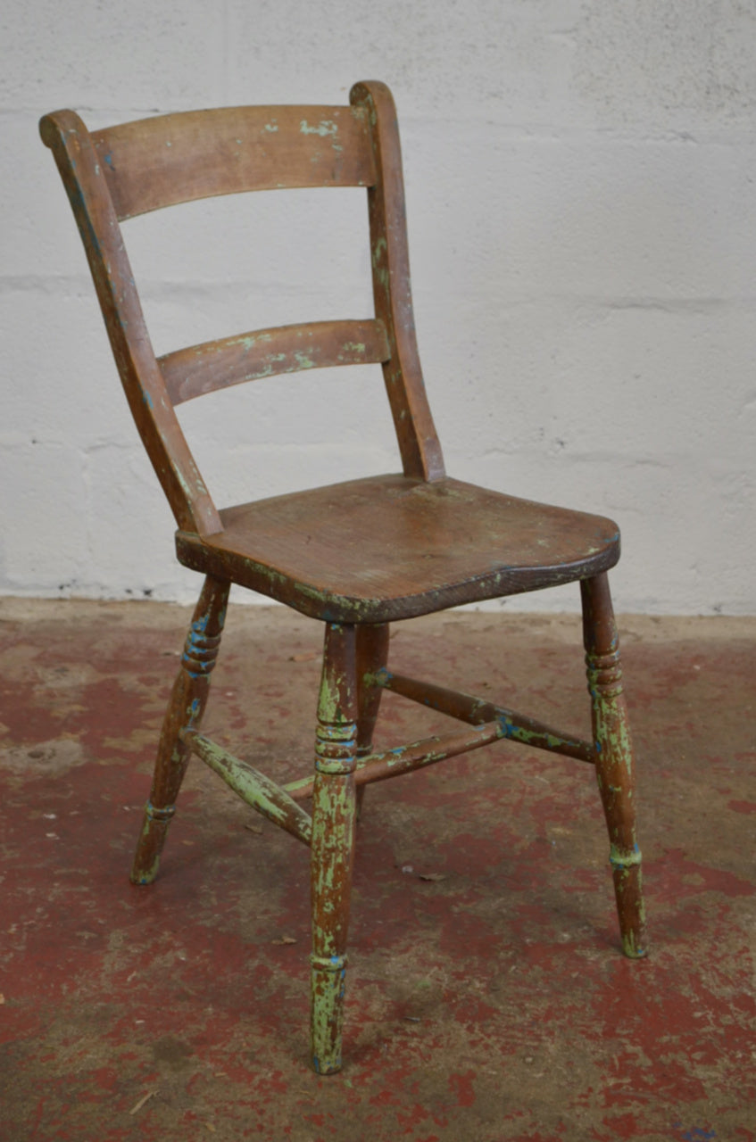 A 19th Century Ladder-Back Farmhouse/Country Cottage Chair