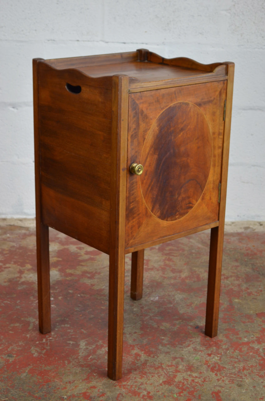 An Edwardian Mahogany Bedside Cabinet