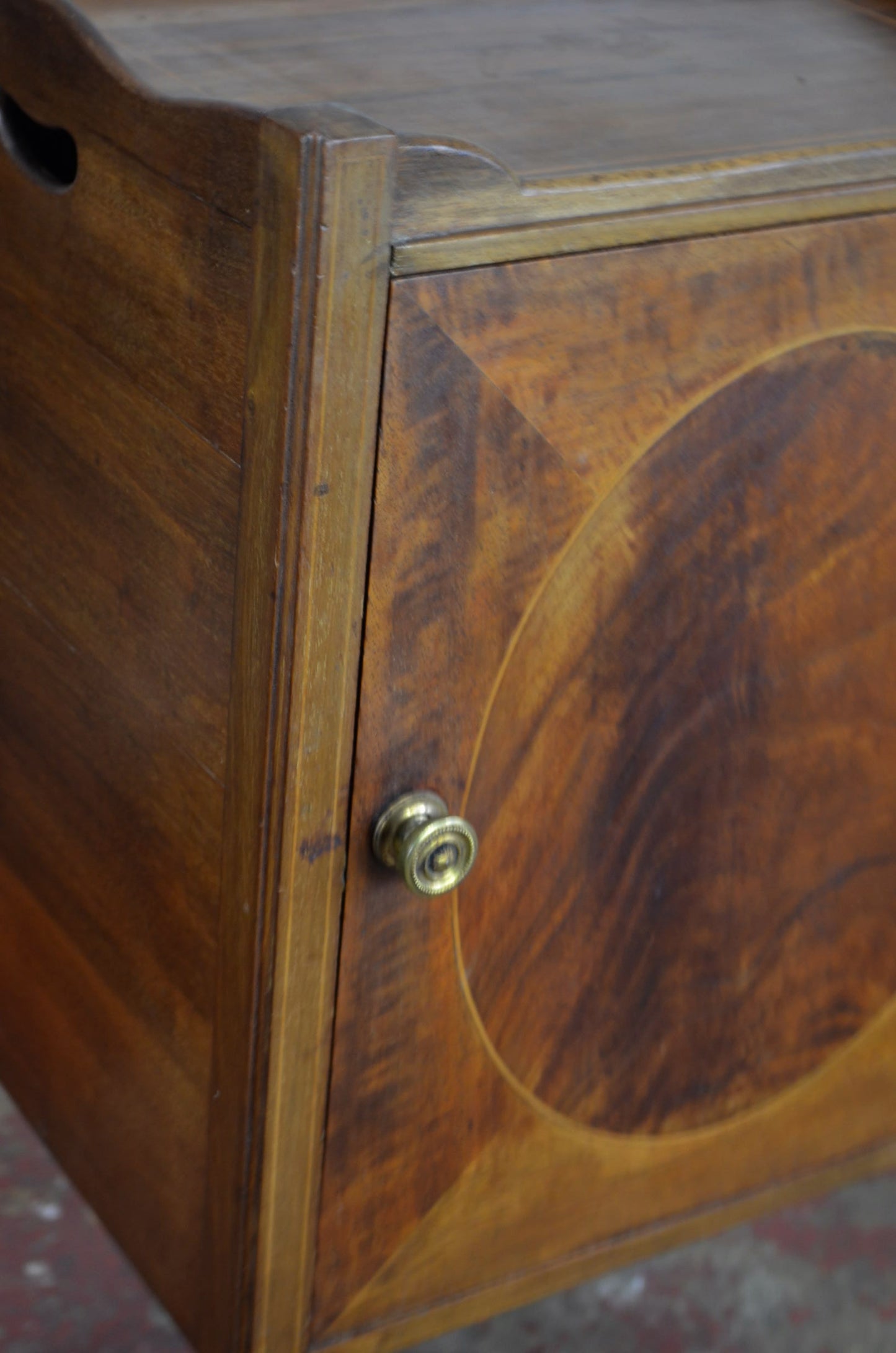 An Edwardian Mahogany Bedside Cabinet