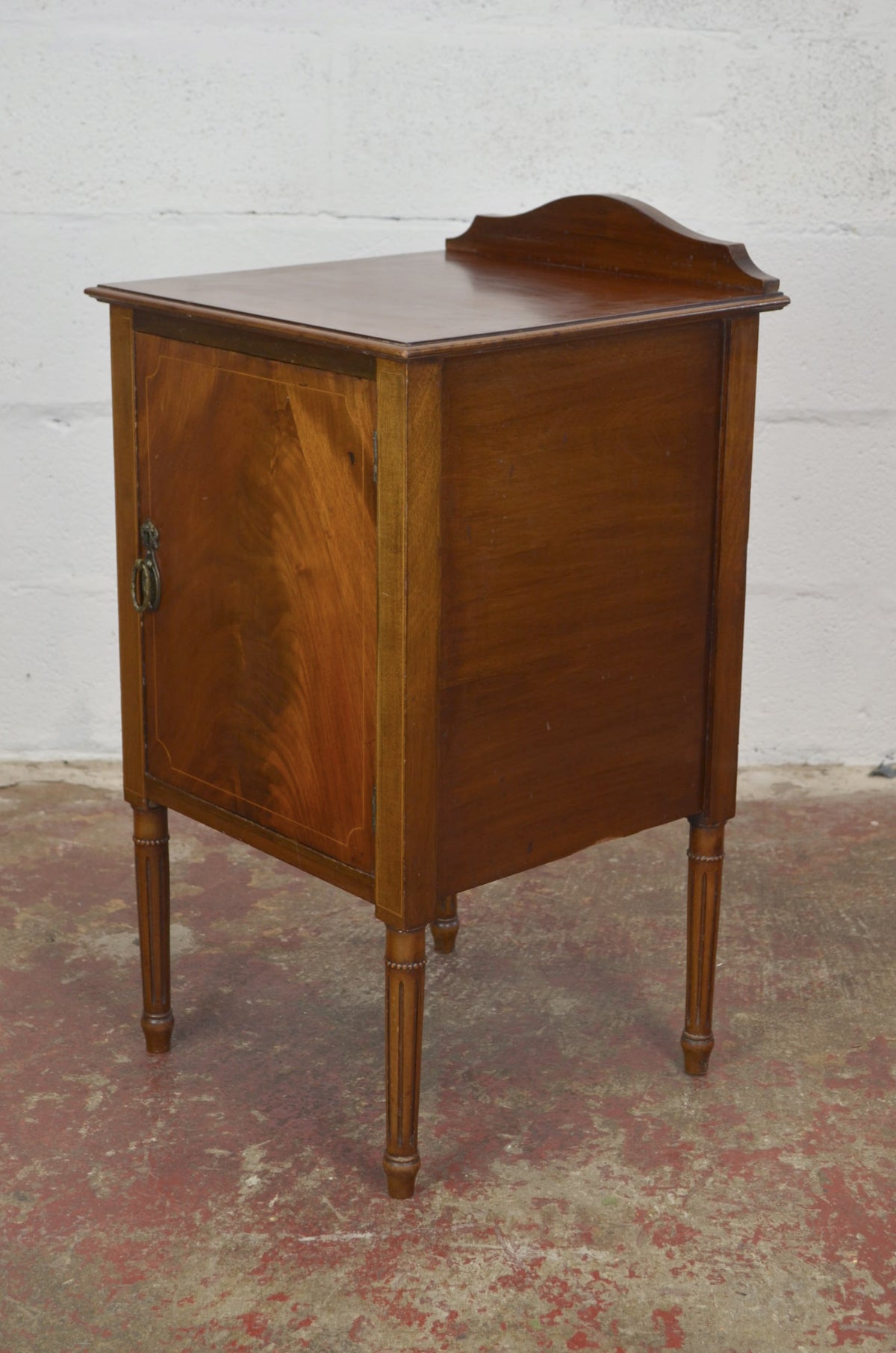 An Antique Edwardian Walnut Bedside Cabinet