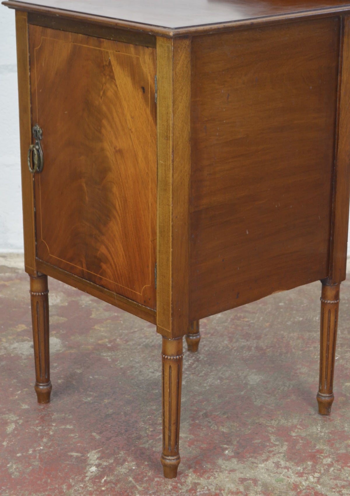 An Antique Edwardian Walnut Bedside Cabinet