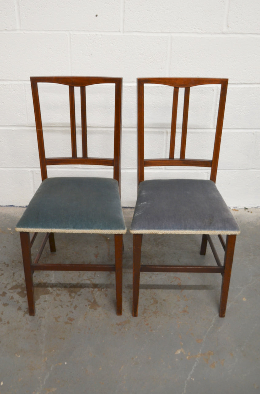 A Pair Of Edwardian Dining Chairs