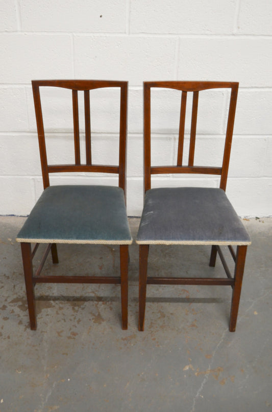 A Pair Of Edwardian Dining Chairs