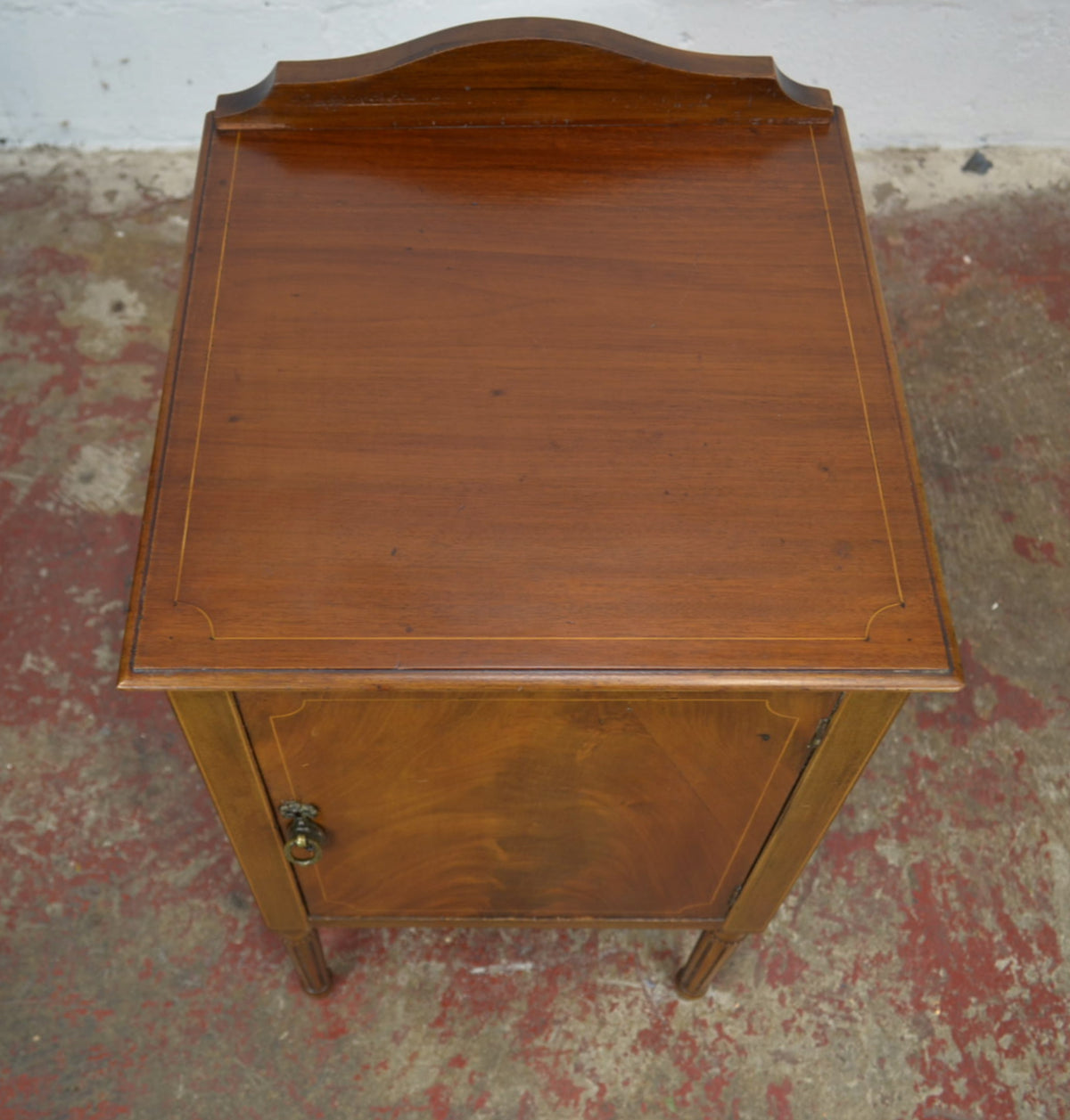 An Antique Edwardian Walnut Bedside Cabinet