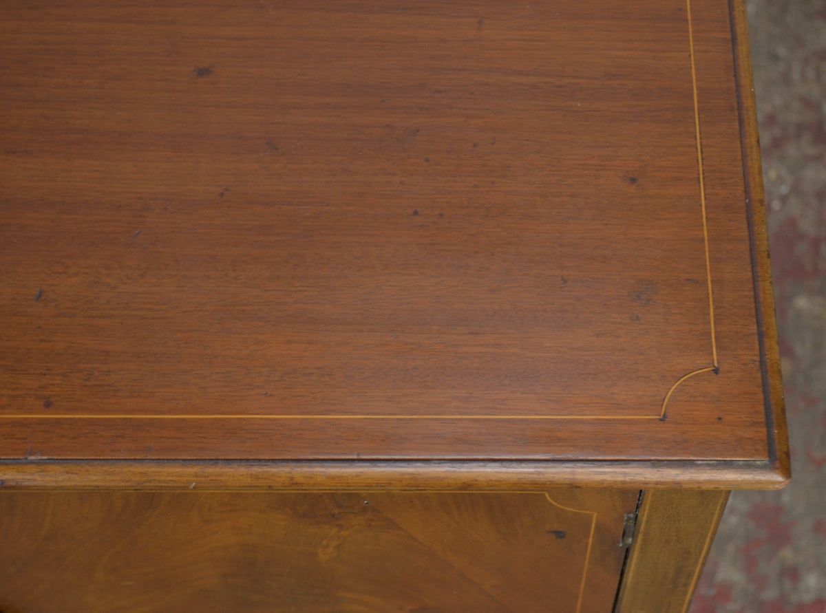 An Antique Edwardian Walnut Bedside Cabinet