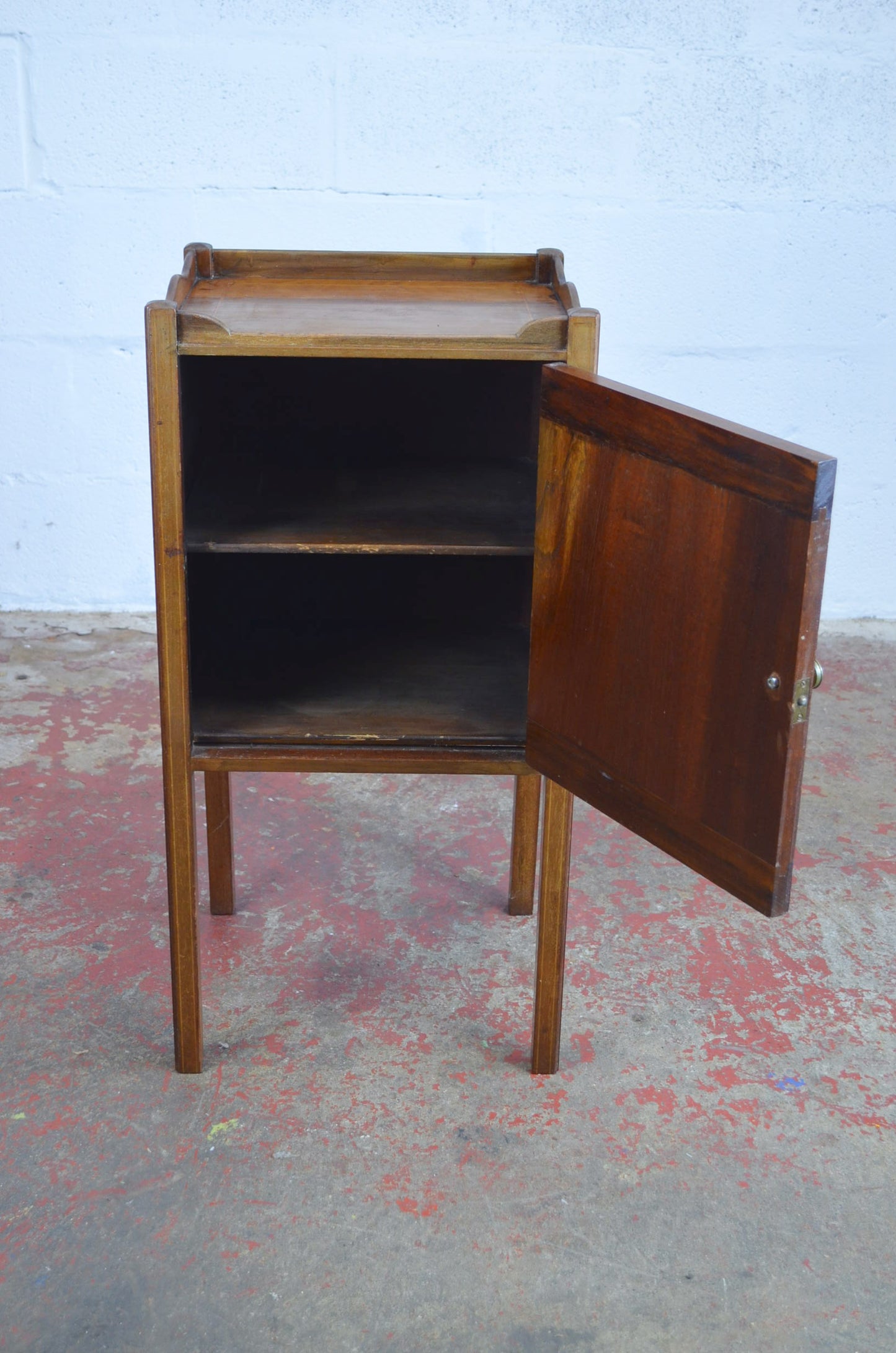 An Edwardian Mahogany Bedside Cabinet