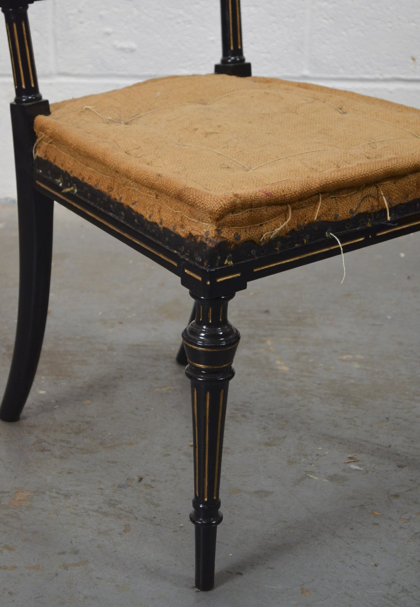 19th Century Aesthetic Movement Set Of Five Ebonised Chairs