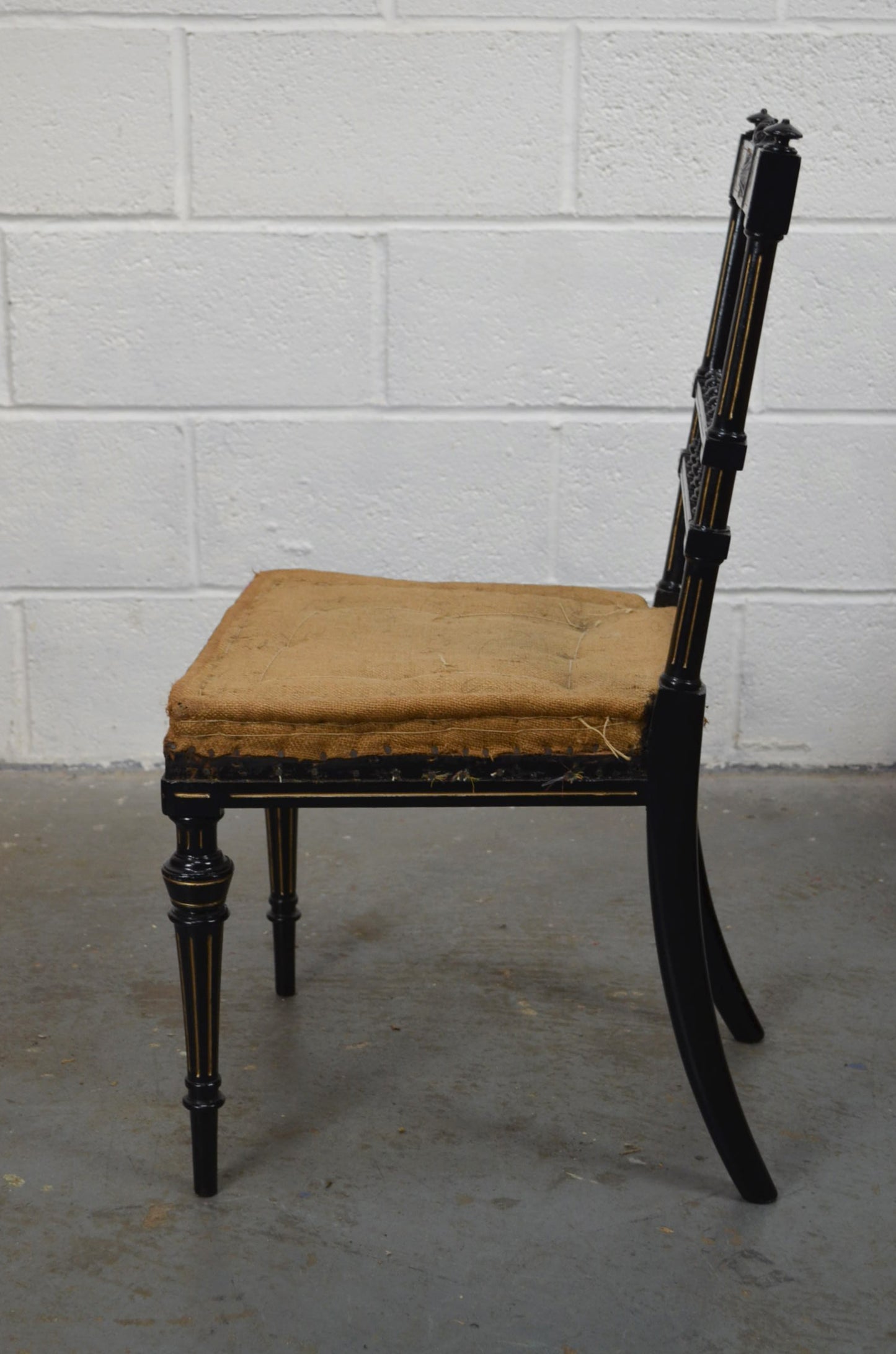 19th Century Aesthetic Movement Set Of Five Ebonised Chairs