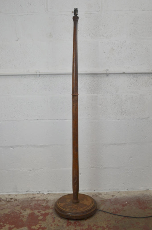 Vintage Oak Floor Lamp