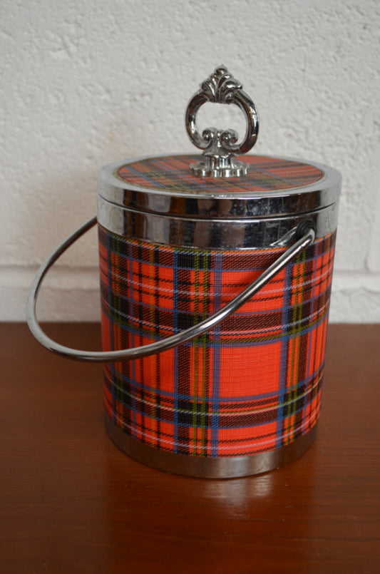 Vintage Tartan Ice Bucket