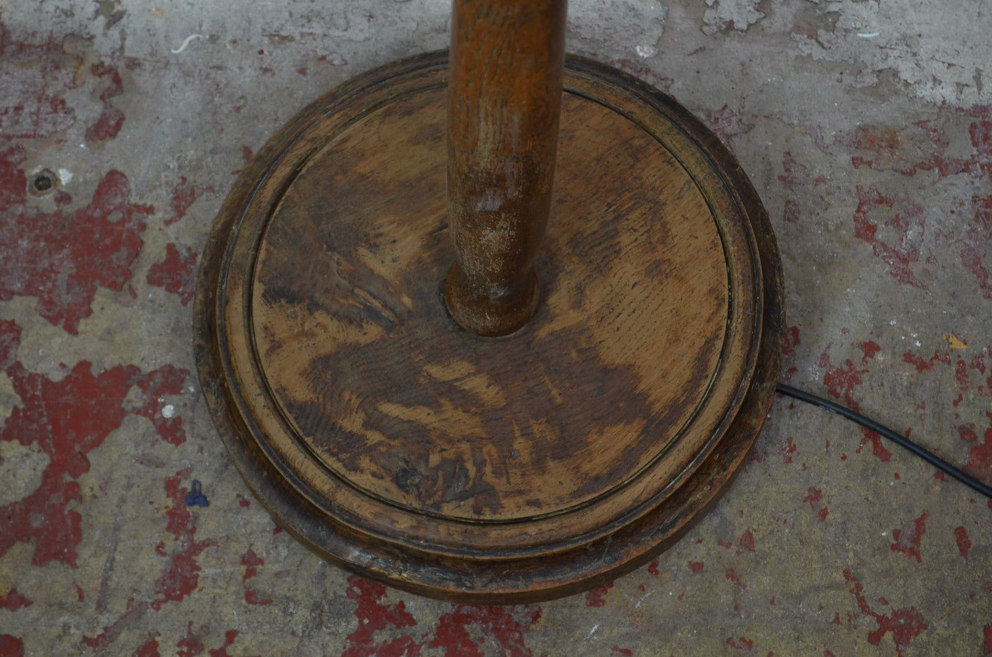 Vintage Oak Floor Lamp