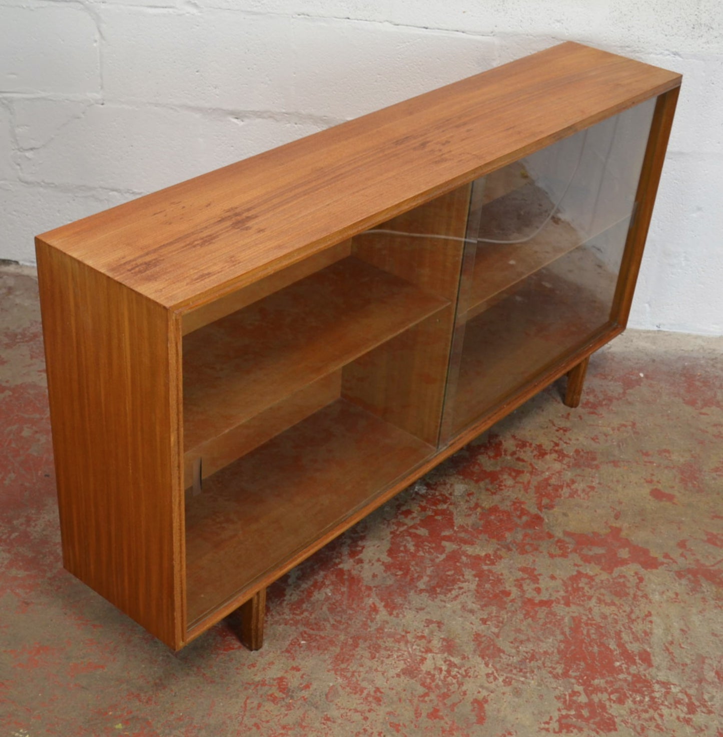 Vintage Teak Morris Of Glasgow Style Bookcase