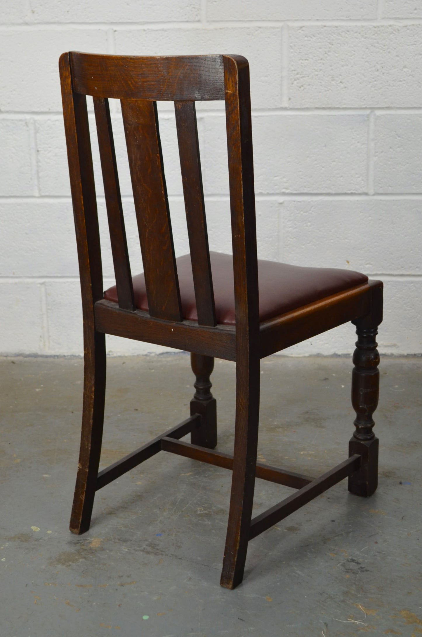 A Set Of Four Vintage Arts & Crafts Style Dining Chairs (SAVE)