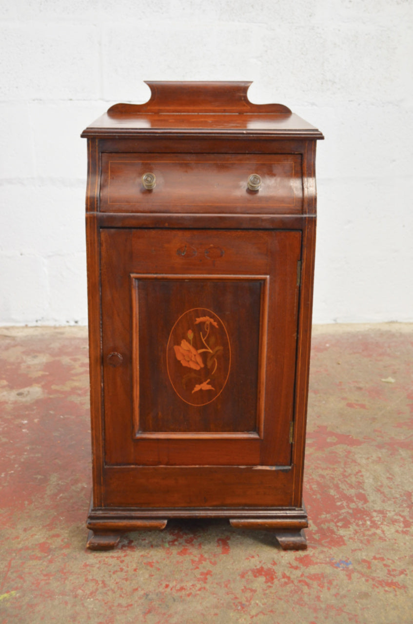 An Edwardian Mahogany Bedside Cabinet