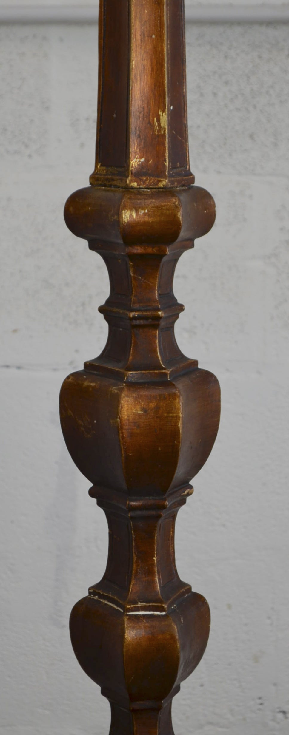 Antique Torchere Converted to Floor Lamp