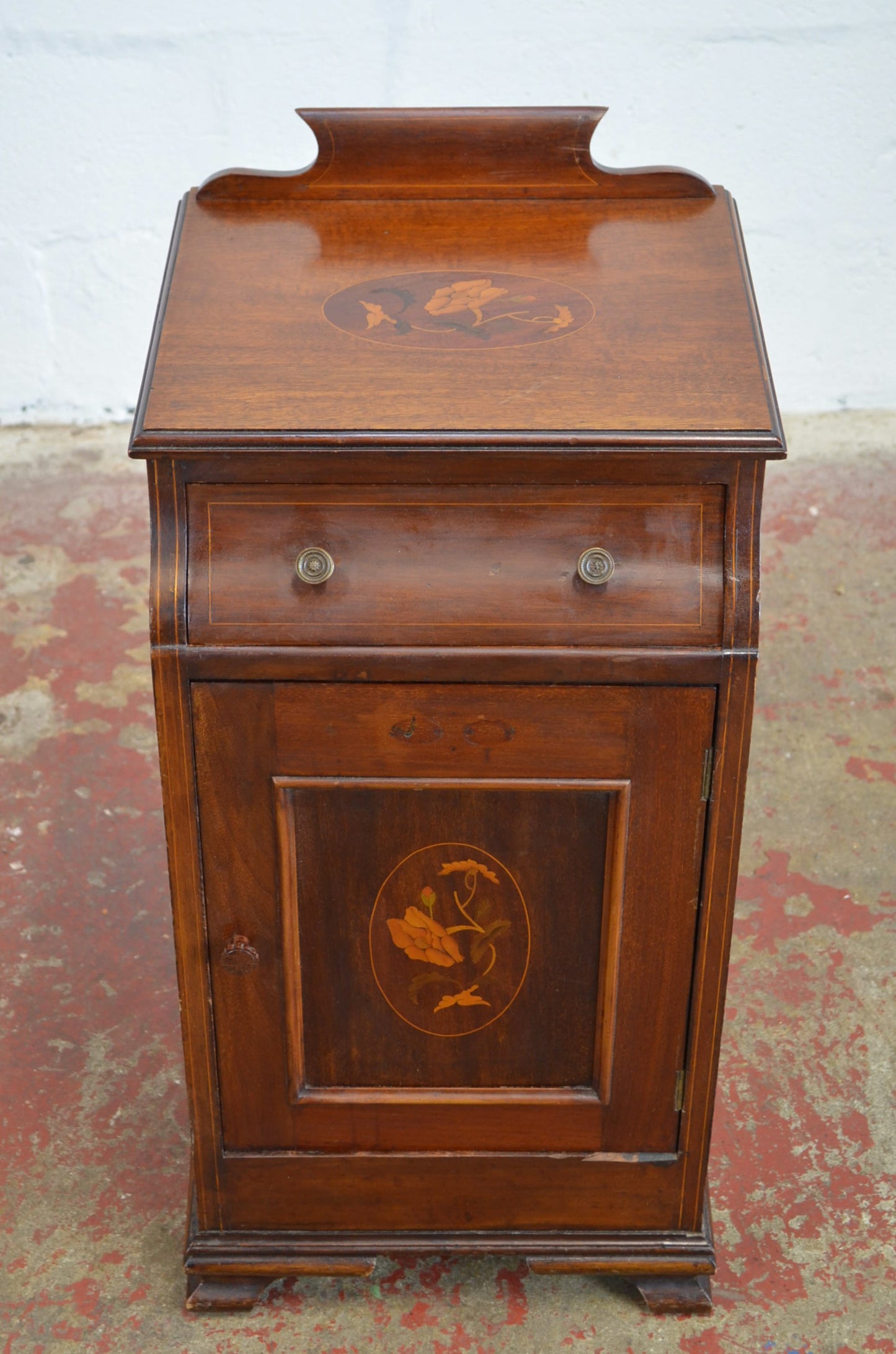 An Edwardian Mahogany Bedside Cabinet