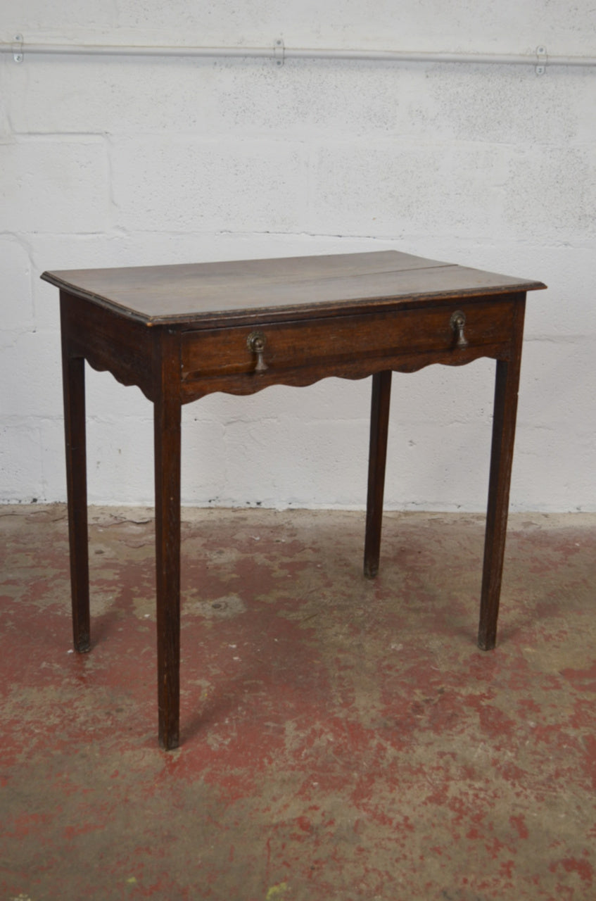A Late 18th Century George III Oak Side Table/Writing Table