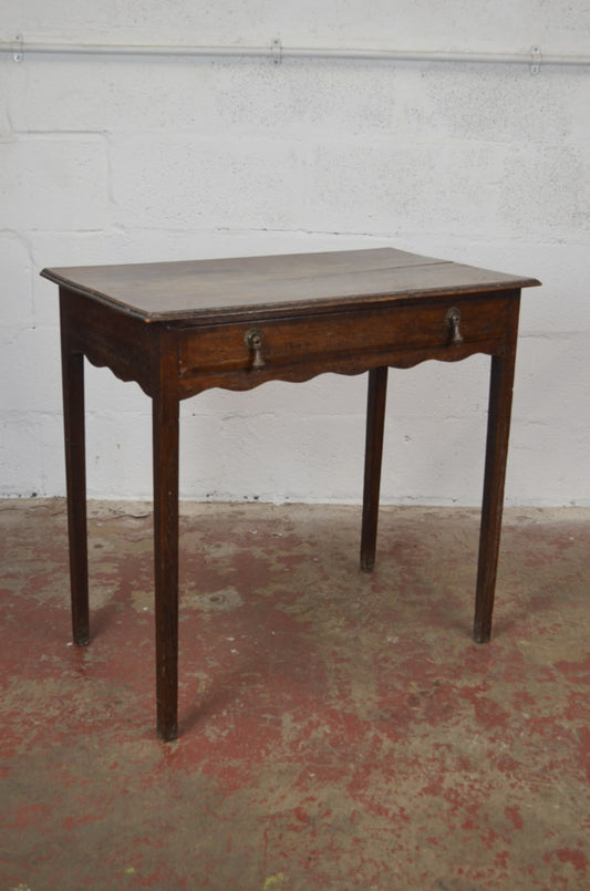A Late 18th Century George III Oak Side Table/Writing Table