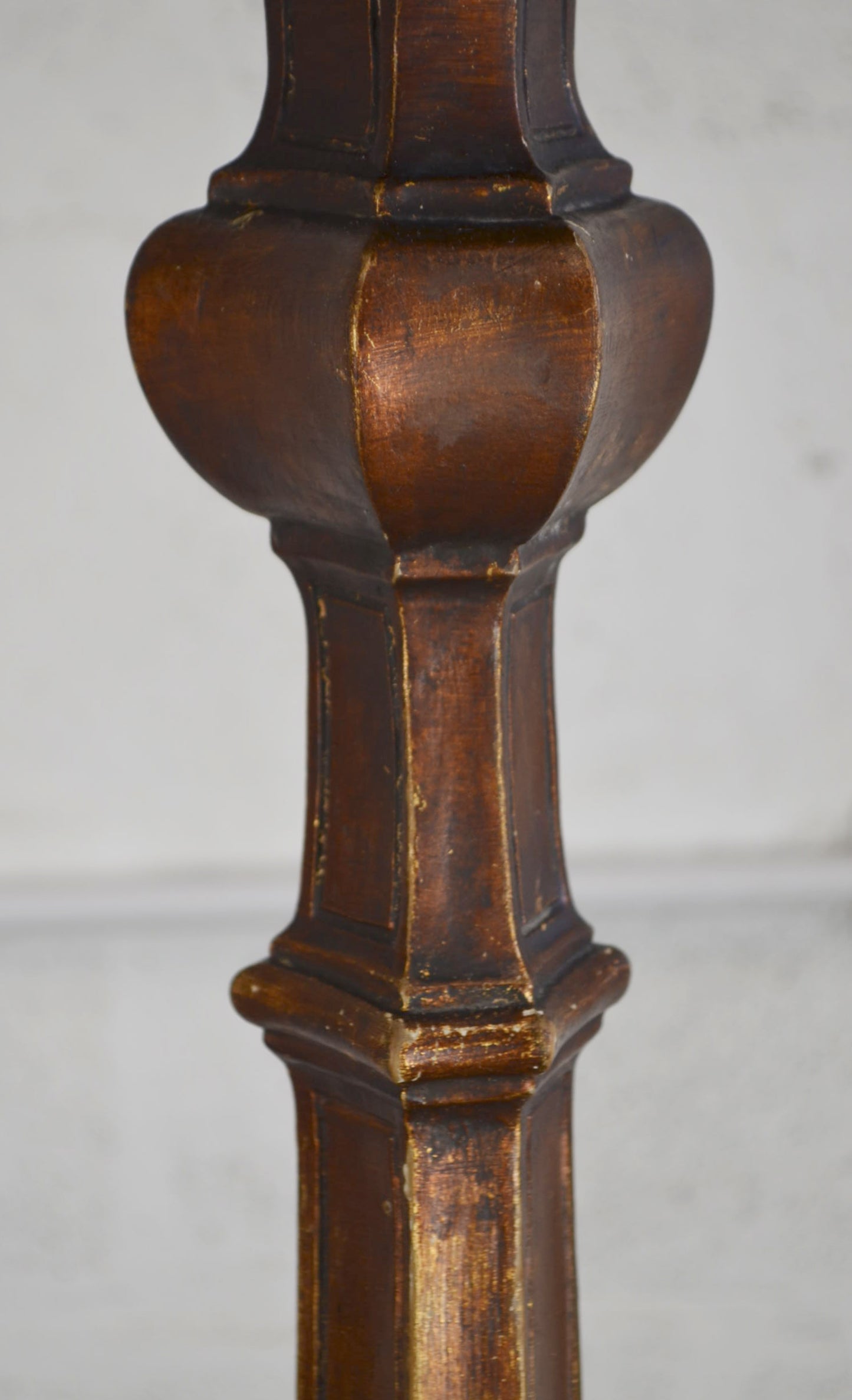 Antique Torchere Converted to Floor Lamp